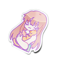 Hugging Cat Sticker