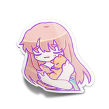 Hugging Cat Sticker