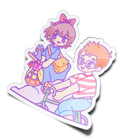 Witch Girl and Boy Sticker