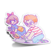 Witch Girl and Boy Sticker