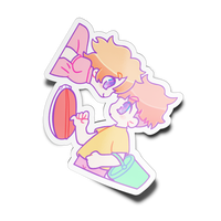 Fish and Boy Sticker