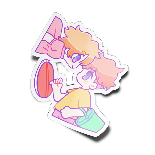 Fish and Boy Sticker