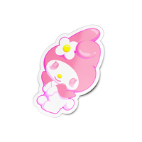 Pink Bunny Full Body Sticker