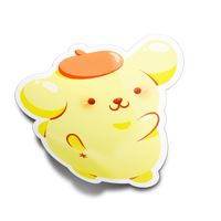 Yellow Dog Full Body Sticker