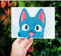 Blue Cat Sticker