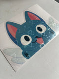 Blue Cat Sticker